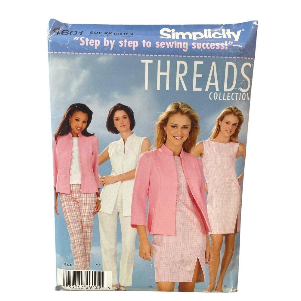 Simplicity 4601 Misses Dress Top Tunic Jacket Pants Size 8-14‎
